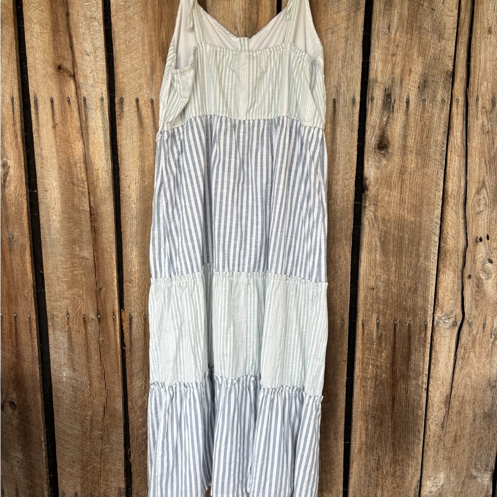True Craft 2X Striped Tiered Tie Shoulder Sundress
Farmhouse Boho Cottagecore - Picture 2 of 7